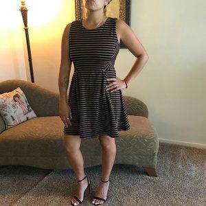 BAR III brown & black striped dress